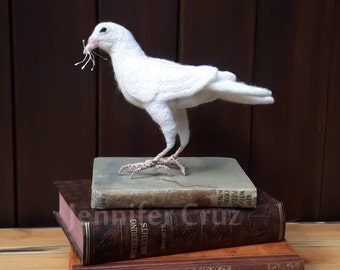 Bird sculpture, needle felted bird,textile bird,dove