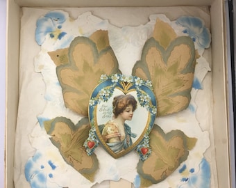 Antique Victorian Valentine Card 1904