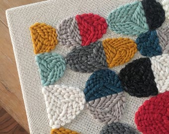 Modern Punched Rug Wall Art