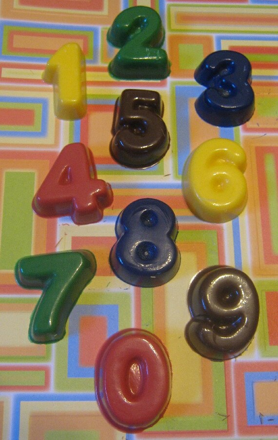 Larger numbers candies or cupcake toppers