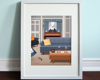 Lucy and Ricky’s Apartment Living Room - I Love Lucy, I Love Lucy TV Show Art Print, TV sitcom
