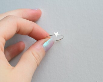 Tiny Shabby Chic Heart Ring