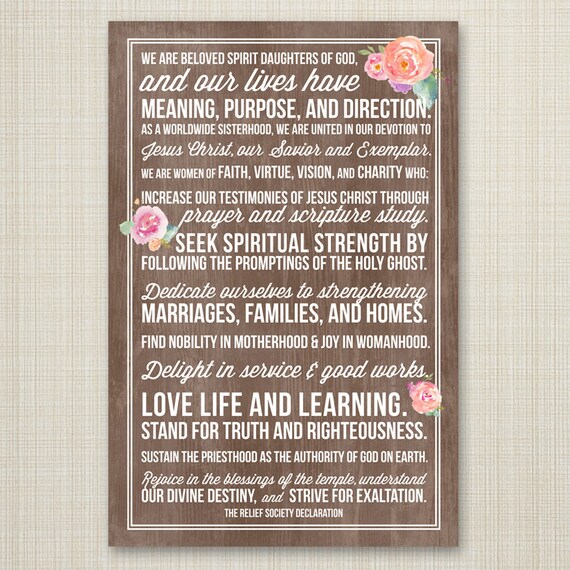 Slobbery image throughout relief society declaration printable Satisfactory image for relief society declaration printable