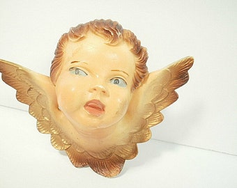 Winged Angel Cherub Ornament Made in Germany, Angel Cherub Ornament