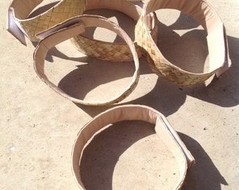 Polynesian Or Tahitian & Cook Islands/Rarotongan Costume Headpiece Base..Weaved Lauhala Headpiece Base.