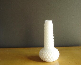 Hobnail Milkglass Vase - Vintage Milk Glass Vase