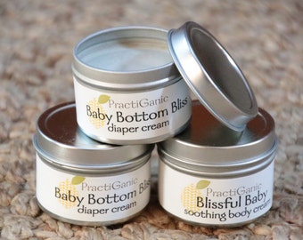 Baby Shower Bundle: Natural Diaper Cream and Lotion. Essential and Fragrance Oil FREE
