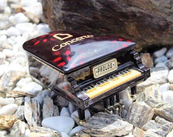 Plastic Grand Piano Music Box Jewelry Holder, Trinket Box