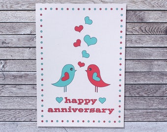 Bird Anniversary Card