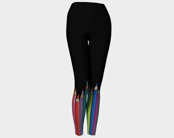 Yoga Leggings - Coloured Pencils
