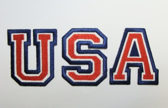 Items similar to USA 2-Inch High Individual Letters Embroidered -100351 ...