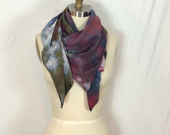 Marble Sunset Ice Dye Tie Dye Square Scarf