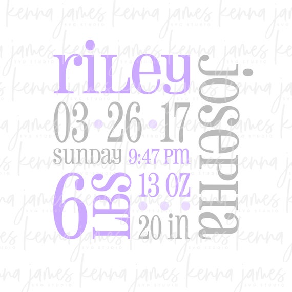 Download Birth Announcement Template svg Birth Announcement svg