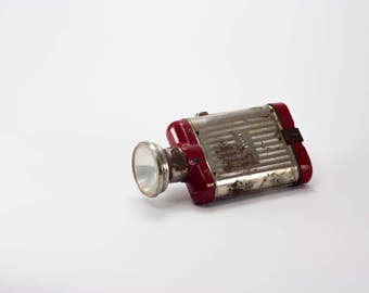 Vintage NARVA tin flashlight, German flashlight, DDR flashlight, Vintage decoration.