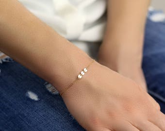 Dainty Bracelet - Thin Bracelet - Gold Circle Bracelet - Gold Tattoo Bracelet - Layering Bracelet