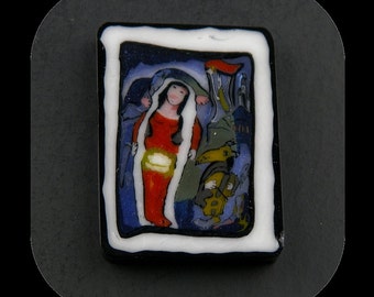 The Bride Glass Murrine Boro Coin 7 grams - 135 N