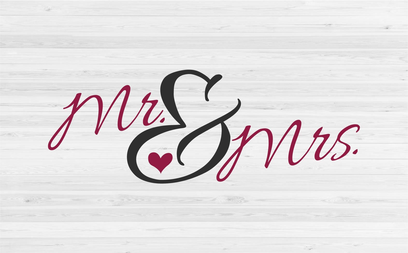 Mr. & Mrs. Wedding Sign SVG SVG Cut File