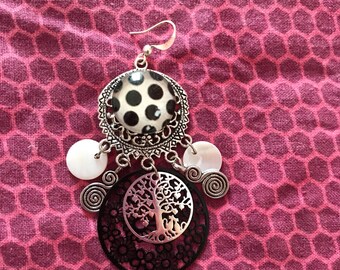 Earrings small polka dots
