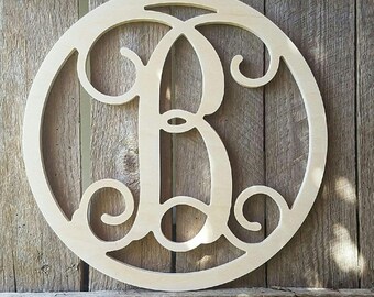 Download Wooden Pumpkin Monogram Door Hanger For Fall Thanksgiving