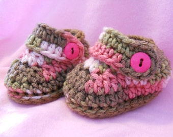 Crochet Button Strap Loafer Pattern