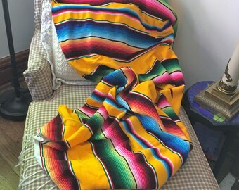 Vintage Serape Saltillo Blanket *