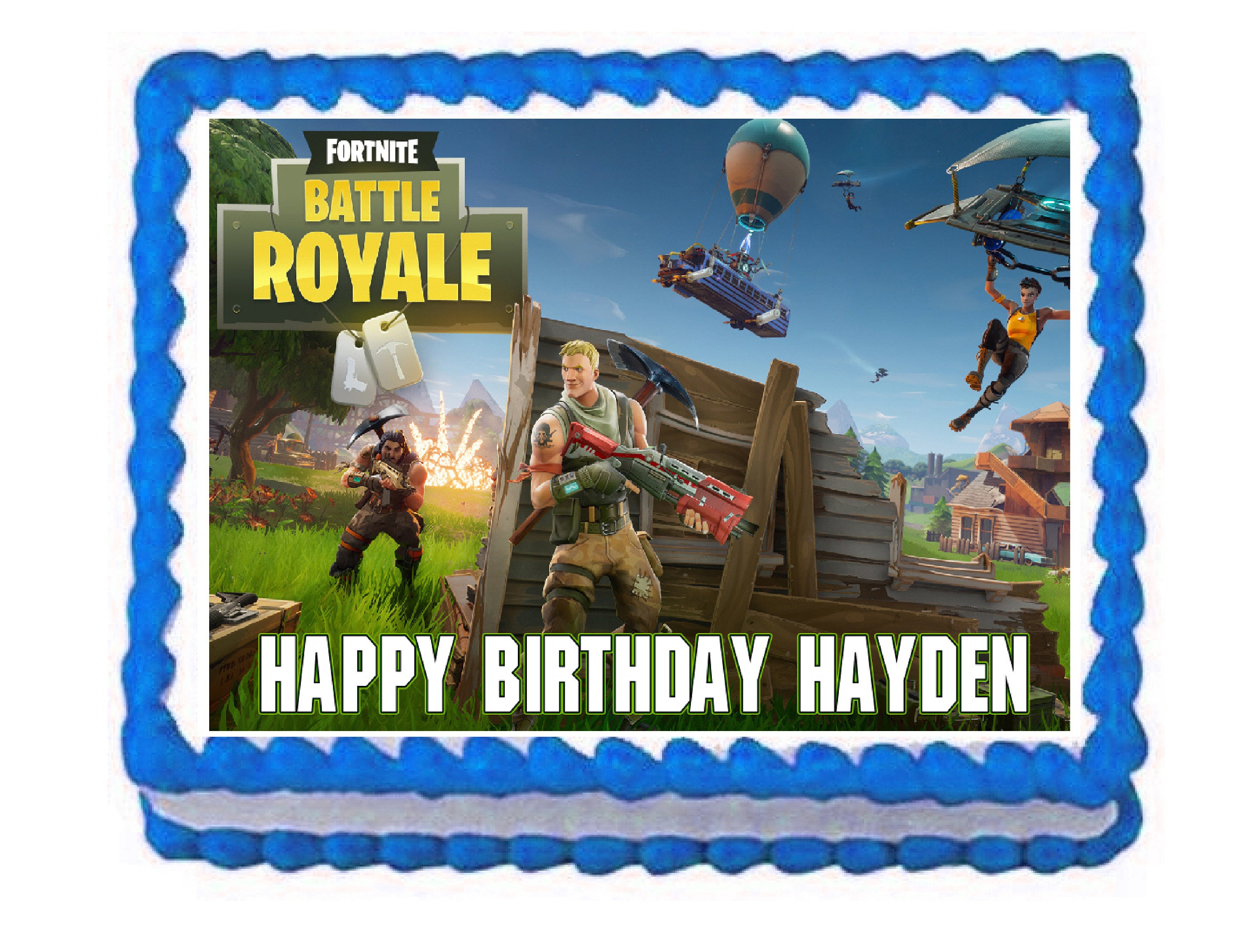 Fortnite party edible cake image cake topper frosting sheet