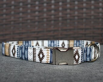 Southwest Collar | Male Dog Collar | Tribal | Metal Buckle | Dog Collar | Large Dog Collar | Small Dog Collar | Pet Collar