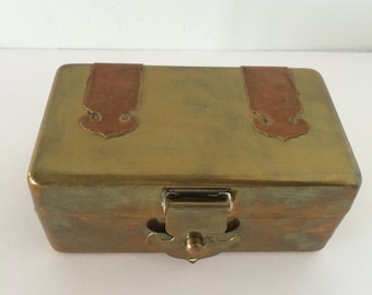 Vintage Brass and Copper Box ~ Made in Hong Kong