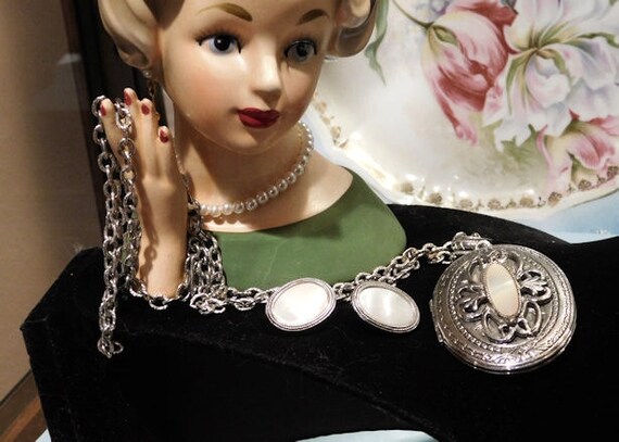 Whiting and Davis Necklace Clip On Earrings Set / Demi Parure