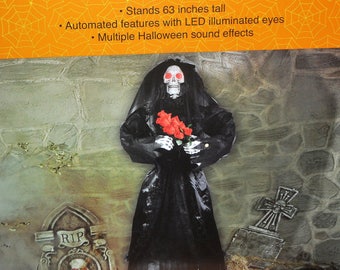 Life Size Animated Skeleton Bride of Vampire 63" Halloween Decoration Prop