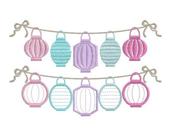 5 Chinese Lanterns Garland