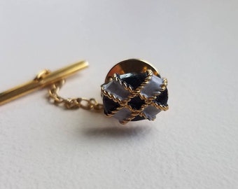 Gold Tone and Enamel Tie Tack