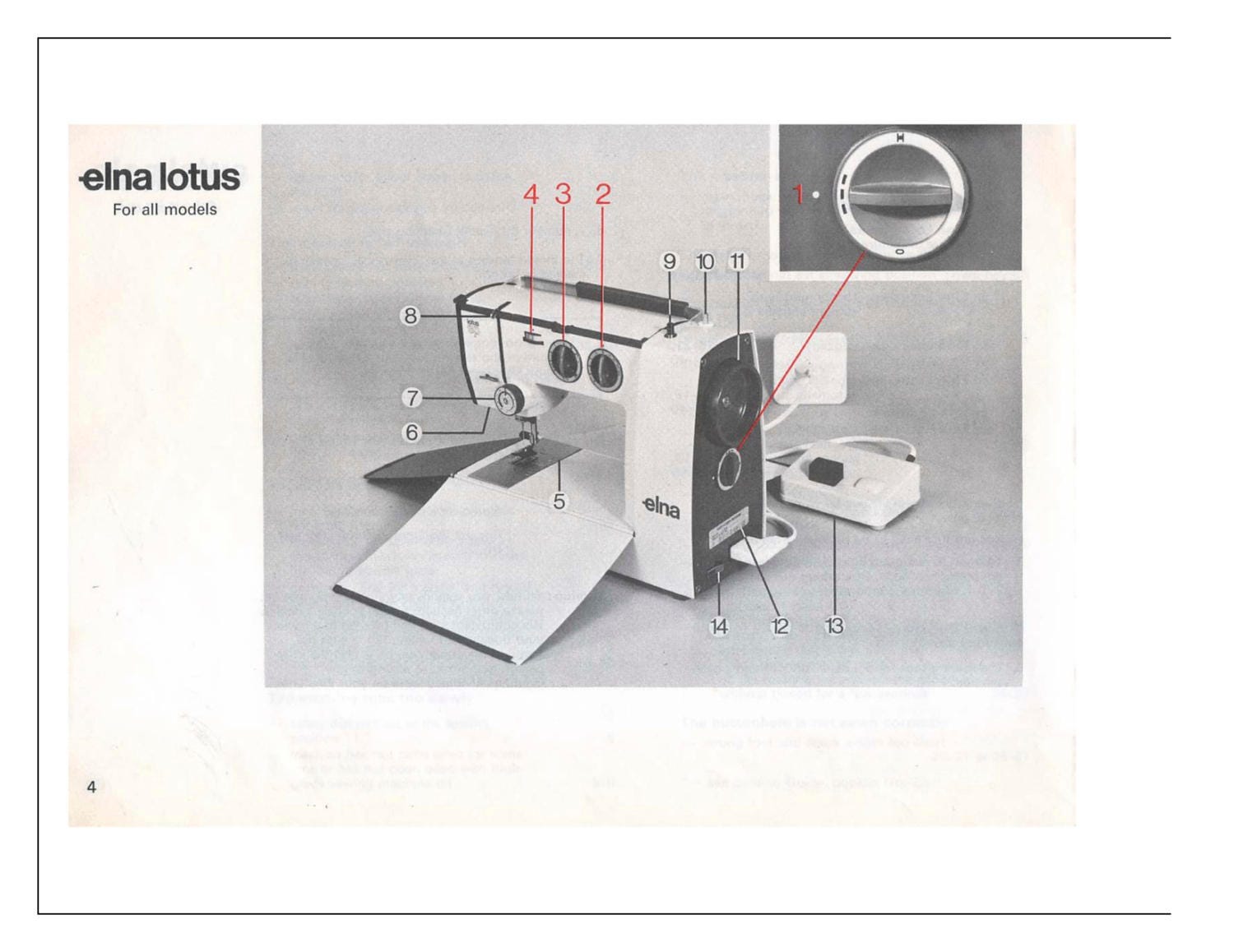 Instruction Manual for Vintage Elna Lotus SP TSP EC zz Pdf