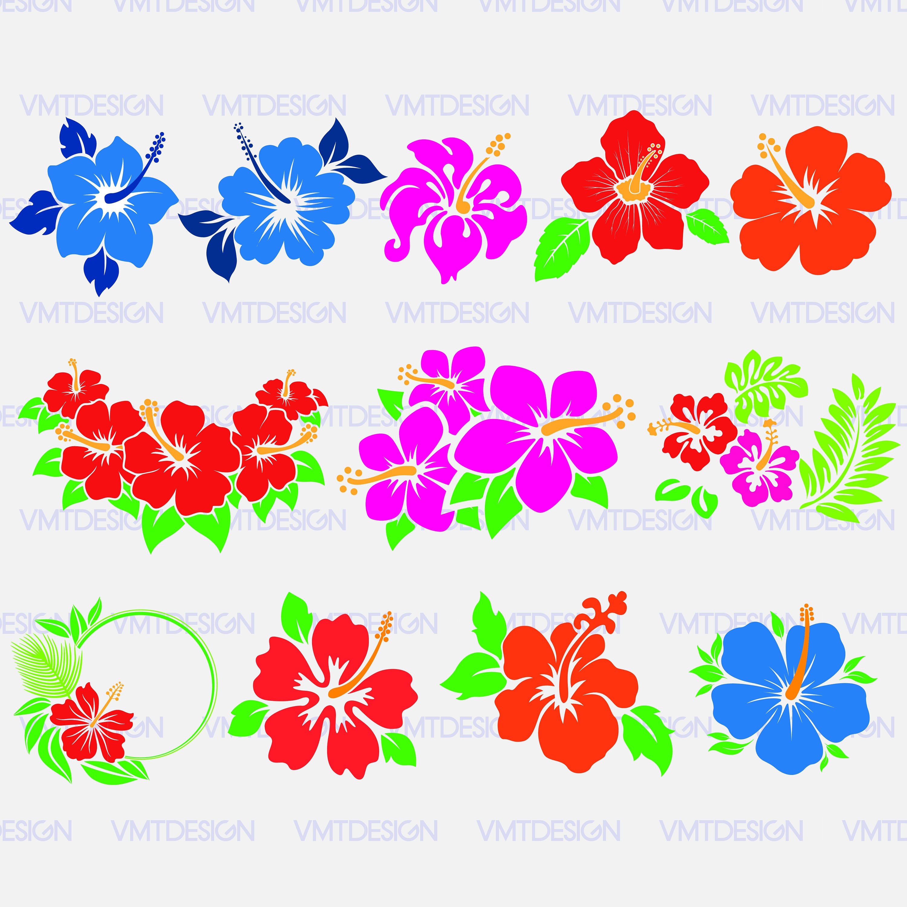 Hibiscus Svg Hawaii Flower Svg Hawaii Hibiscus Flower Digital