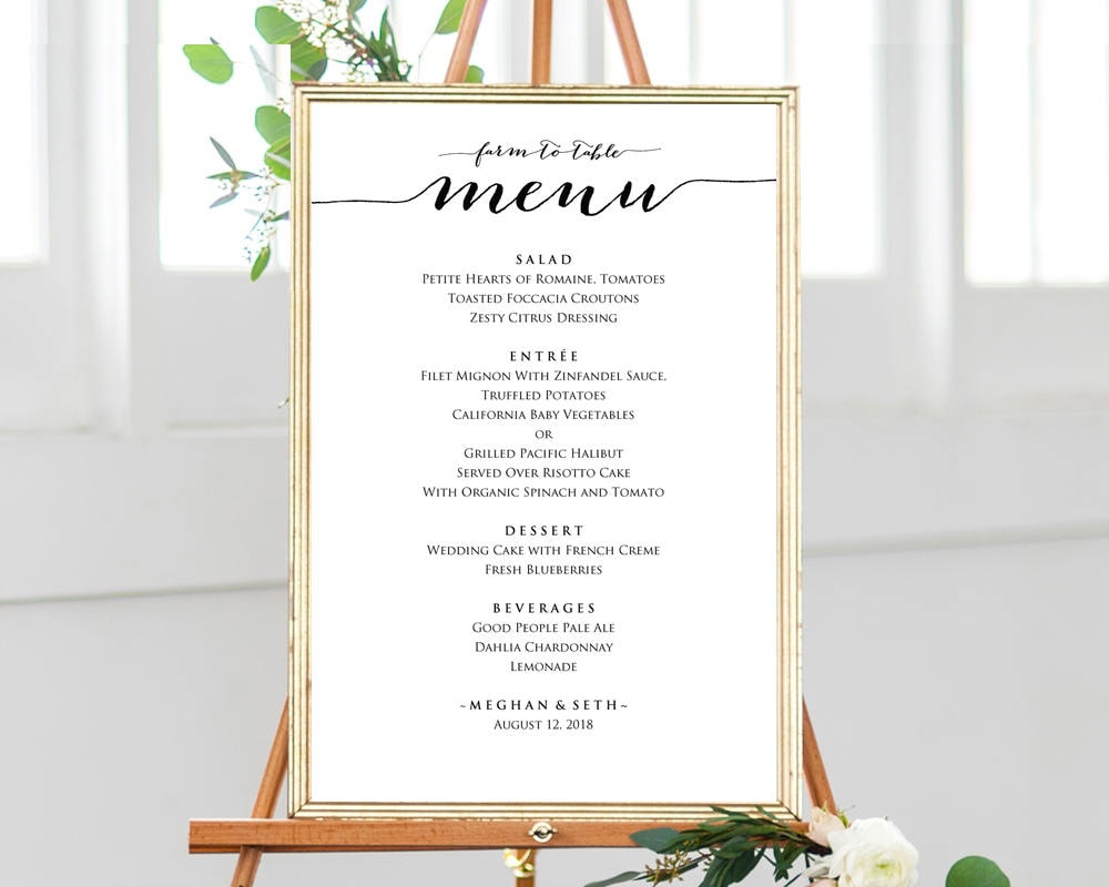 french menu template