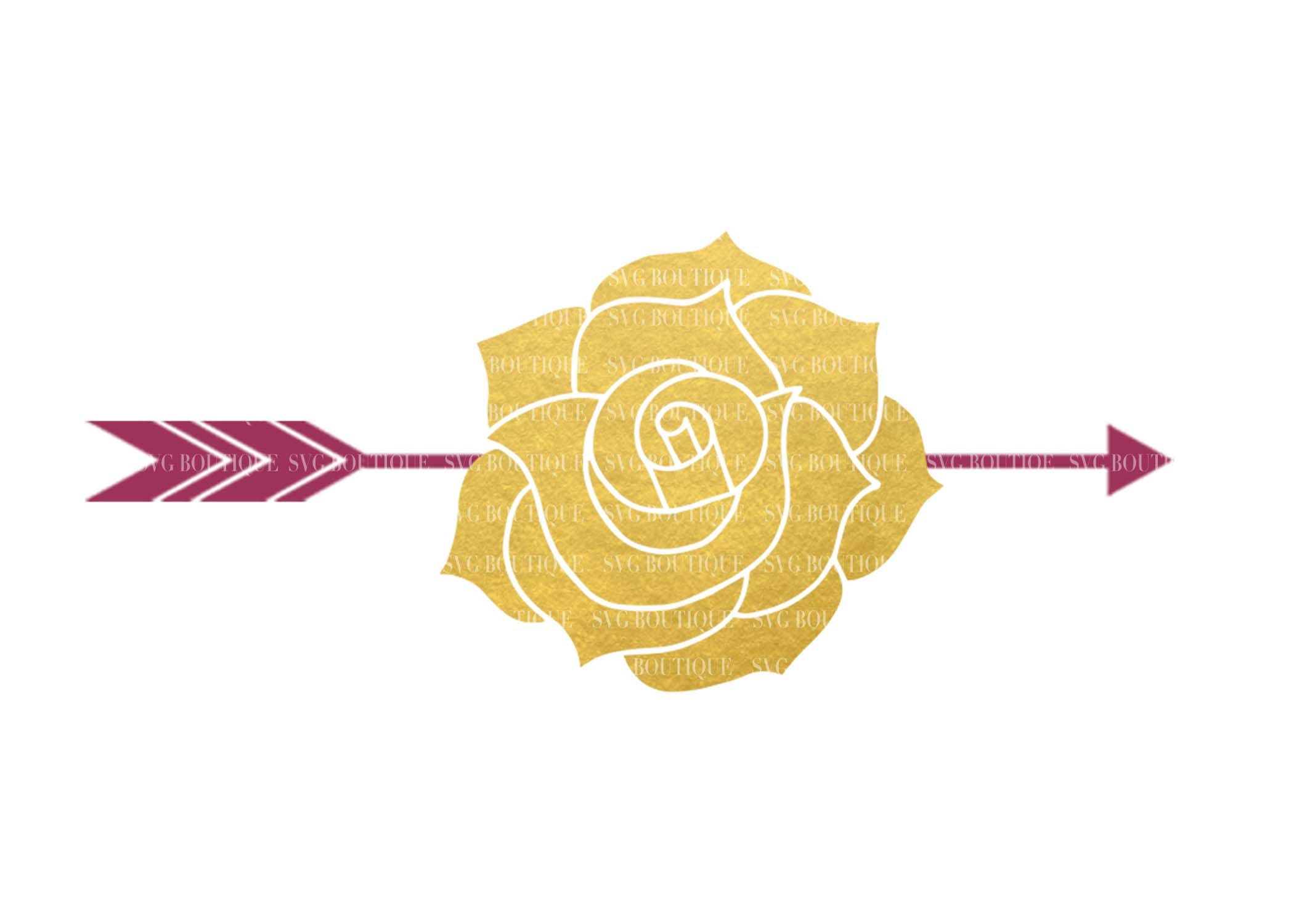 Download Tribal Rose SVG File, Floral Arrow SVG File, Arrow Rose ...