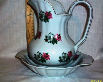Listing 133 is a Medium decorative pitcher and bowl set