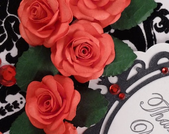Regal Rose SVG Cut Files, Silhouette Studio 3 files, PDF Templates, and Instructional video for making handmade paper roses