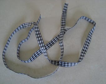 1 cm black and white gingham Ribbon