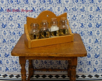 Dollhouse miniature herb rack