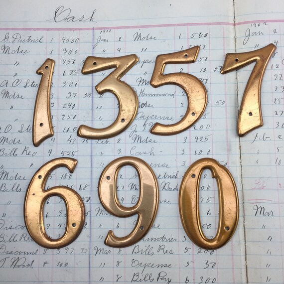 Vintage Metal Numbers 10