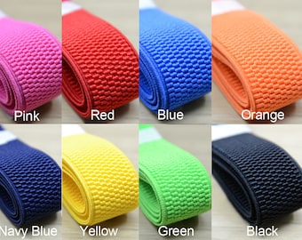 1 1/4 inch 30mm Colored Woven Elastic, Waistband Elastic,Stretch Elastic by the yard