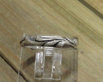 Vintage Sterling Silver Ring Band Size 14