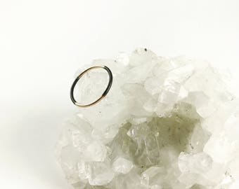 Blackened Silver and Goldfill Stacker