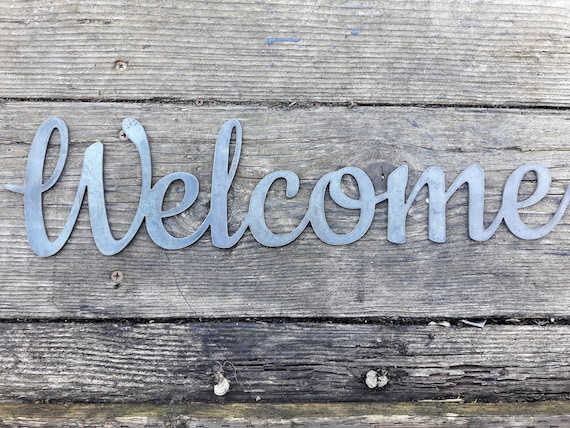Metal Welcome Sign Front Door Sign Business Welcome Sign Metal Welcome Sign Front Door Sign Business Welcome Sign