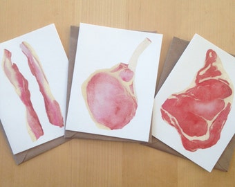 Set of 3 Cards - Meat Pack