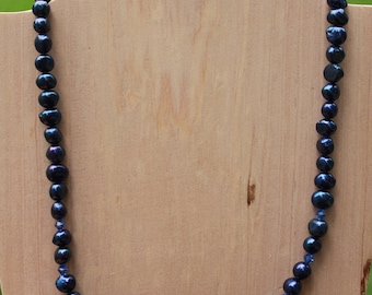Blue Freshwater Pearls Necklace