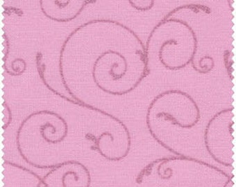 Fat Quarter Pastel Pink Swirls Pearl Essence Gemstones by Fresh Water Designs Cotton Fabric