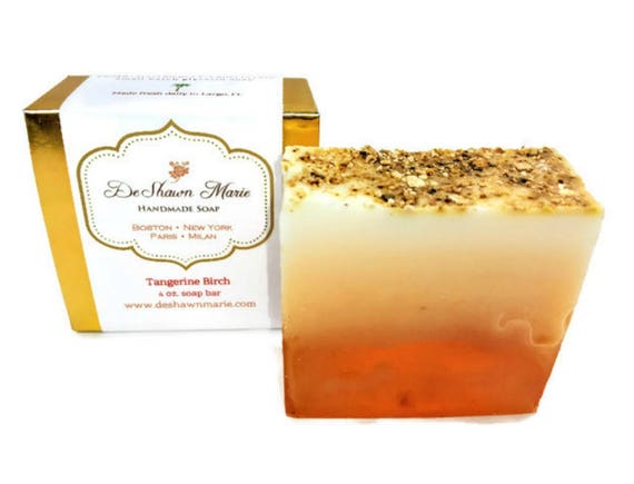 Tangerine Birch Soap/Handmade Soap/Vegan Soap/Handcrafted Soap/Soap Gift/Christmas Gift/Vegan Gifts/Rootbeer Soap/Gift for him/Natural Soap