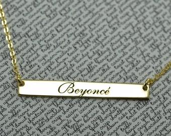 Personalized Name Necklace, Name Bar Necklace, Custom Bar Necklace, Necklace For Women Personalized, Name Necklace Bar, Name Necklace Gift